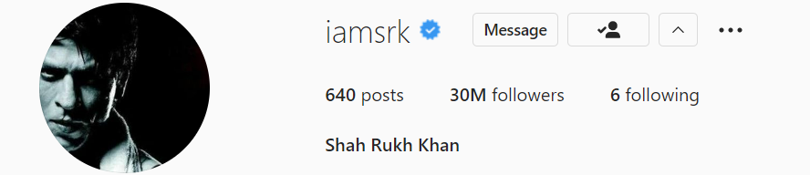 Shahrukh khan instagram