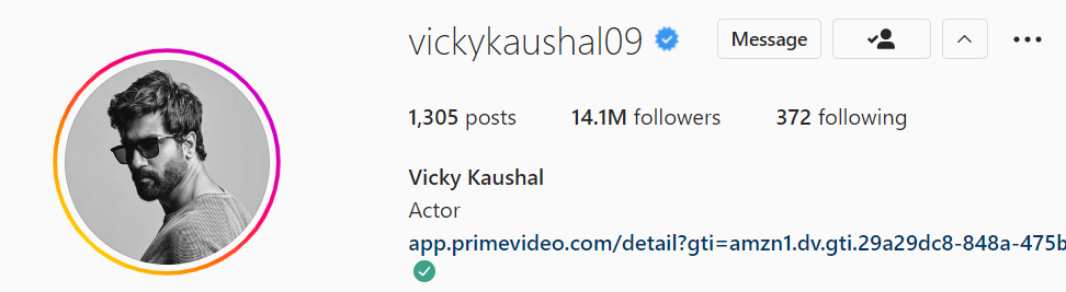 Vicky Kaushal aflence instagram