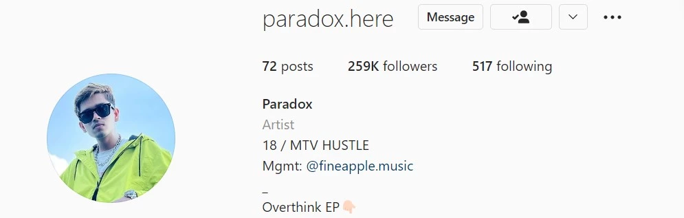 Paradox Instagram