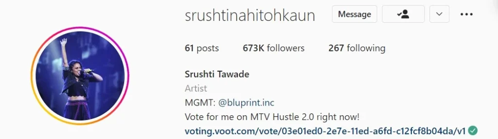 Srushti Tawade MTV Hustle Instagram