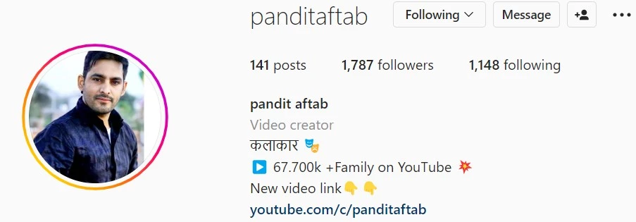Pandit Aftab Instagram