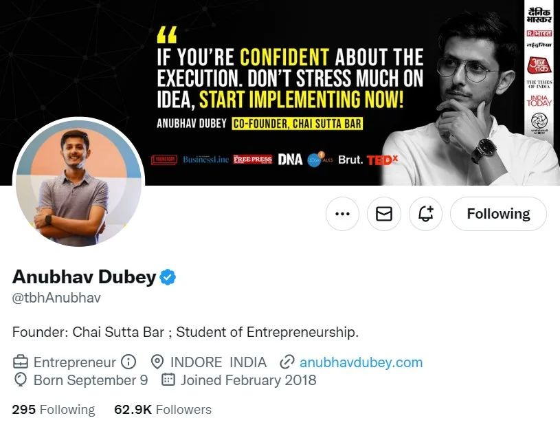 Anubhav Dubey Twitter