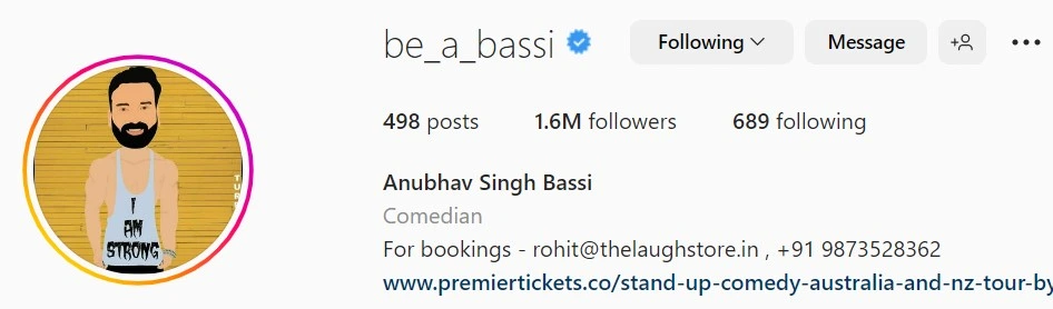 Anubhav Singh Bassi Instagram