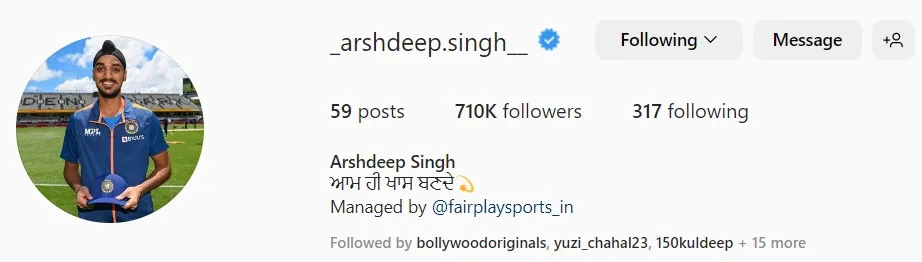 Arshdeep Singh Instagram jpg