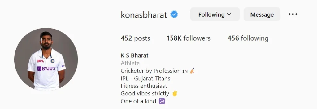 KS Bharat Instagram 2
