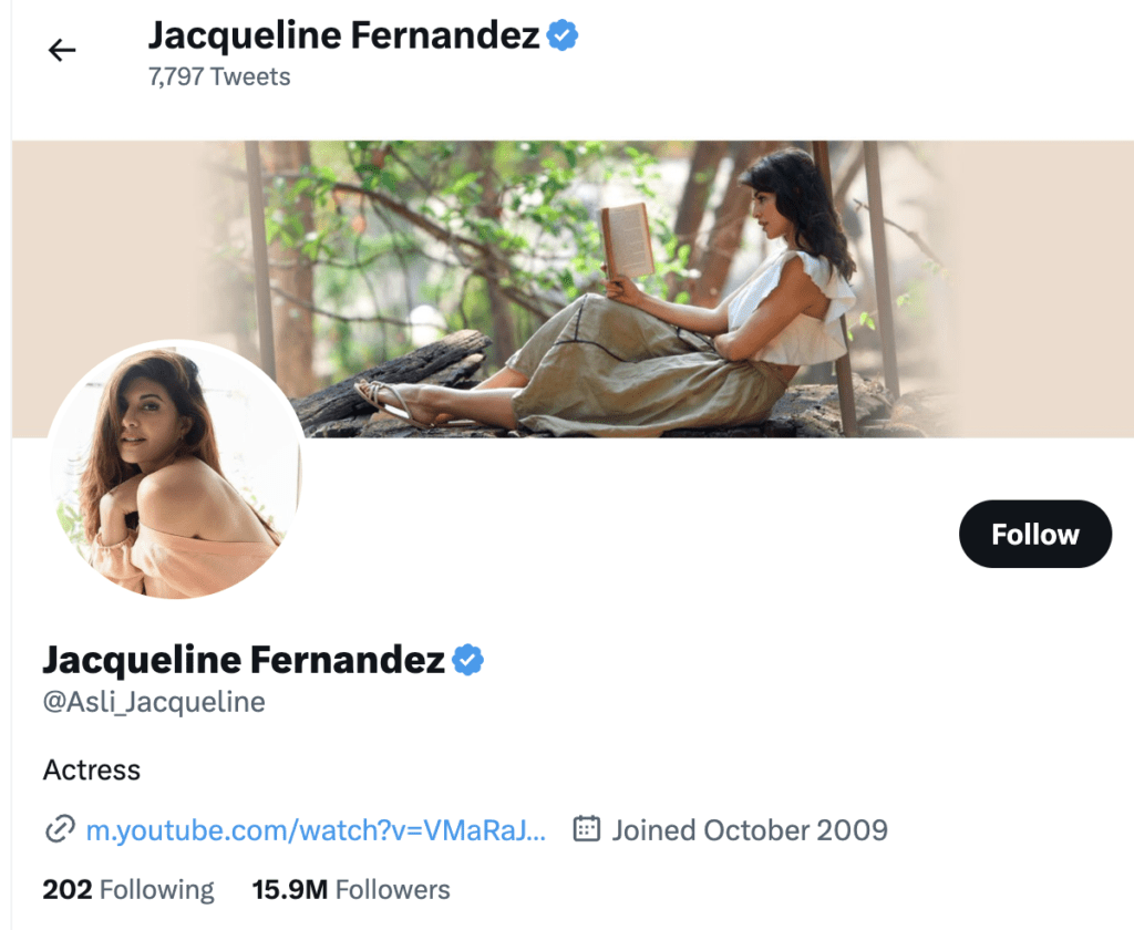 Jacqueline Fernandez Twitter