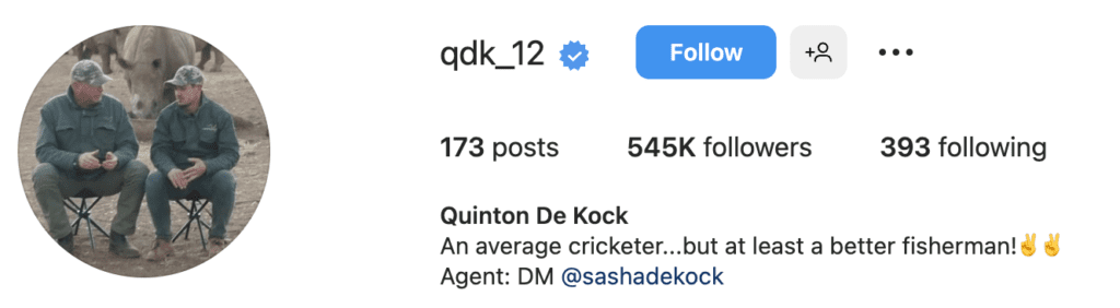 Quinton de Kock Instagram