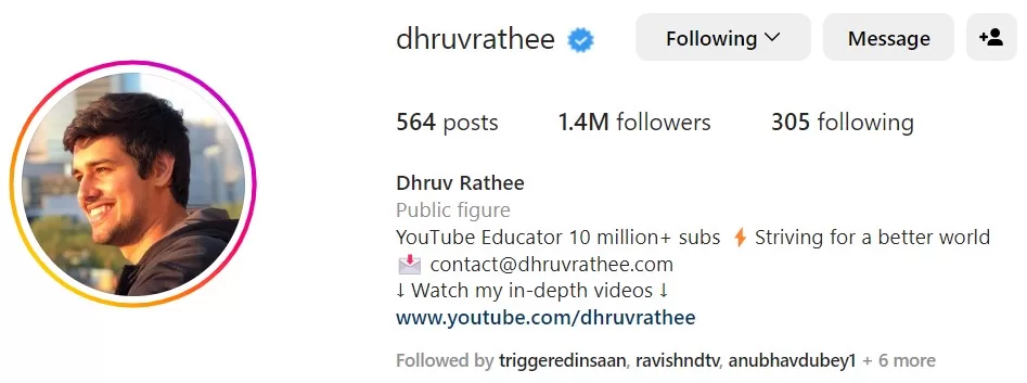Dhruv Rathee Instagram