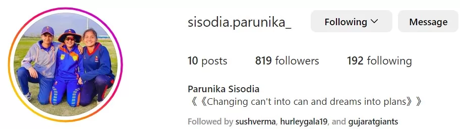 Parunika Sisodia Instagram jpg